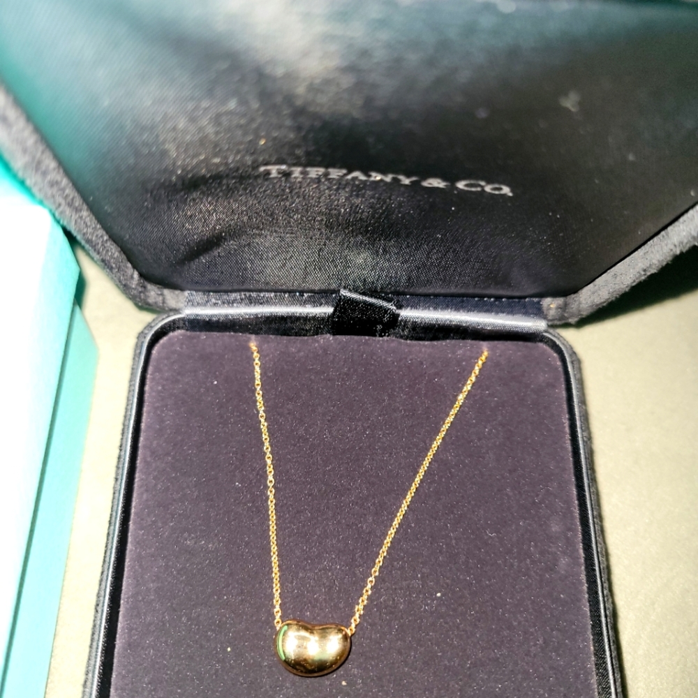 Tiffany & Co 18K Bean Necklace